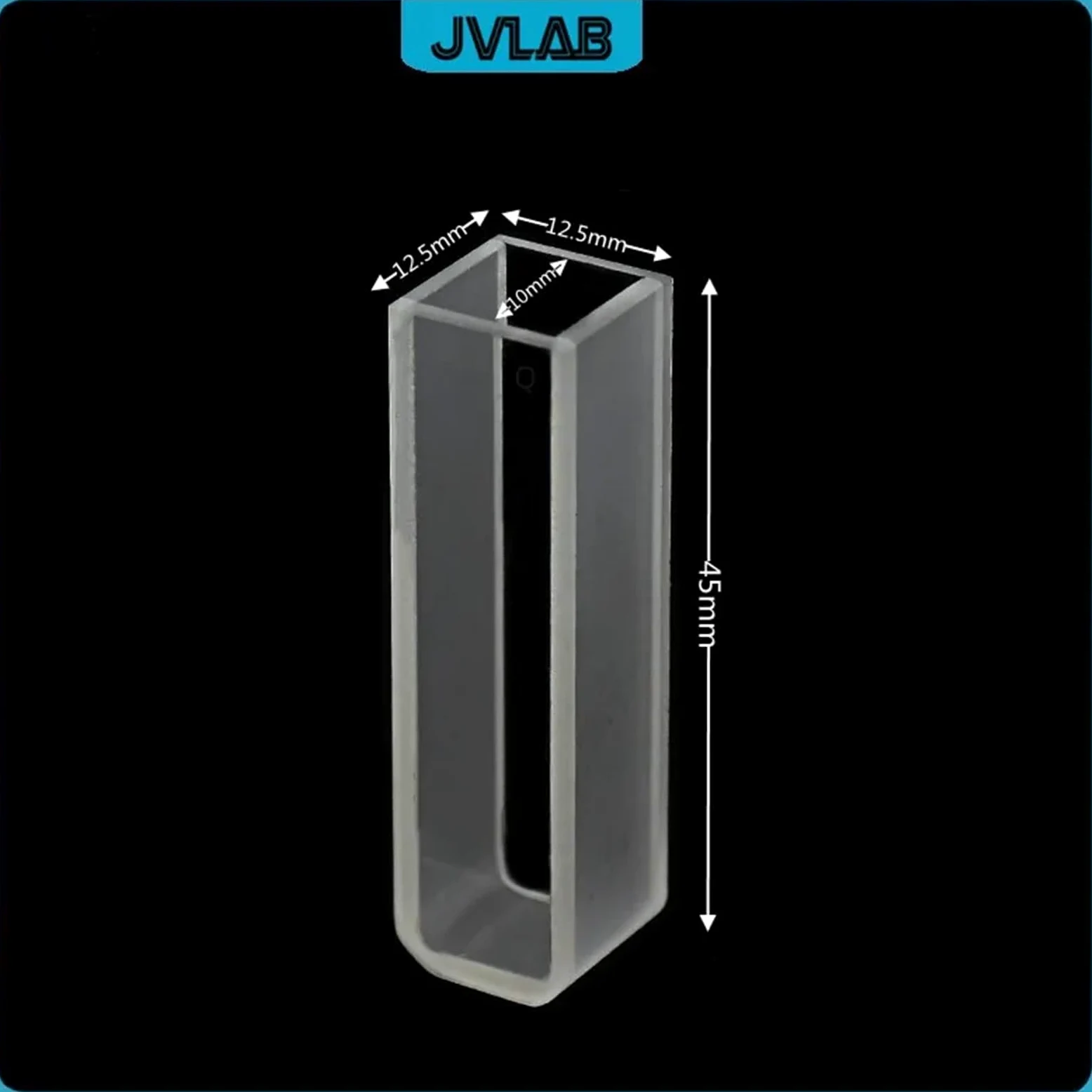 Célula de muestra líquida, Celda de absorción de cuarzo de 10 mm, cubeta de cuarzo de 3,5 ml for espectrofotómetro, proceso de fusión a alta temperatura, paquete de 2
