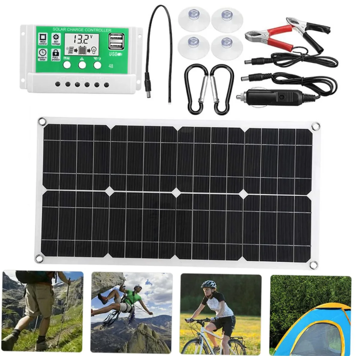 Hemobllo Panel Solar Fotovoltaico y Duradero Protección De Emergencia Para Vehículos