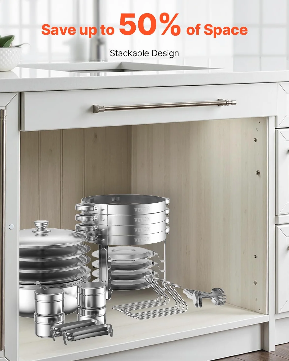 VEVOR Calentador de Alimentos con 2 Recipientes 4,7 L, Redondo, para Catering, Tapa de Vidrio, Soporte Plegable, Bufé