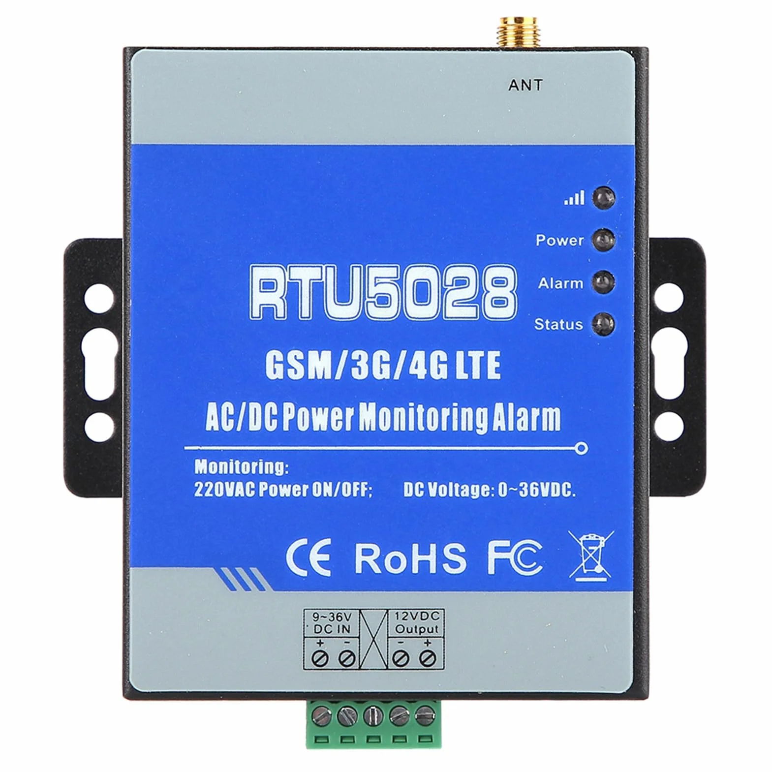 Sistema de Alarma gsm RTU5028 gsm Monitoreo del Estado del Voltaje de energía para fallas de energía/Alerta de Alarma de recuperación(Enchufe estándar Europeo)