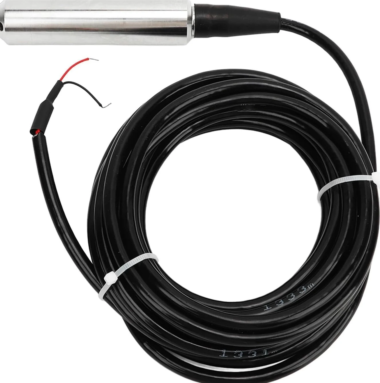 Sensor de detección líquido, nivel agua, IP68 Salida 4-20MA fluido 24 V CC Acero inoxidable 304 programable con cable 5 m for conexión alimentación(0 4 m Range)