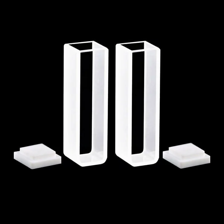Genérico 2 Piezas Cuvette de Cuarzo, Cubeta para Espectrofotómetro, Paso de luz de 10 mm, transmisión de luz Superior al 83%, Resistente a ácidos y álcalis