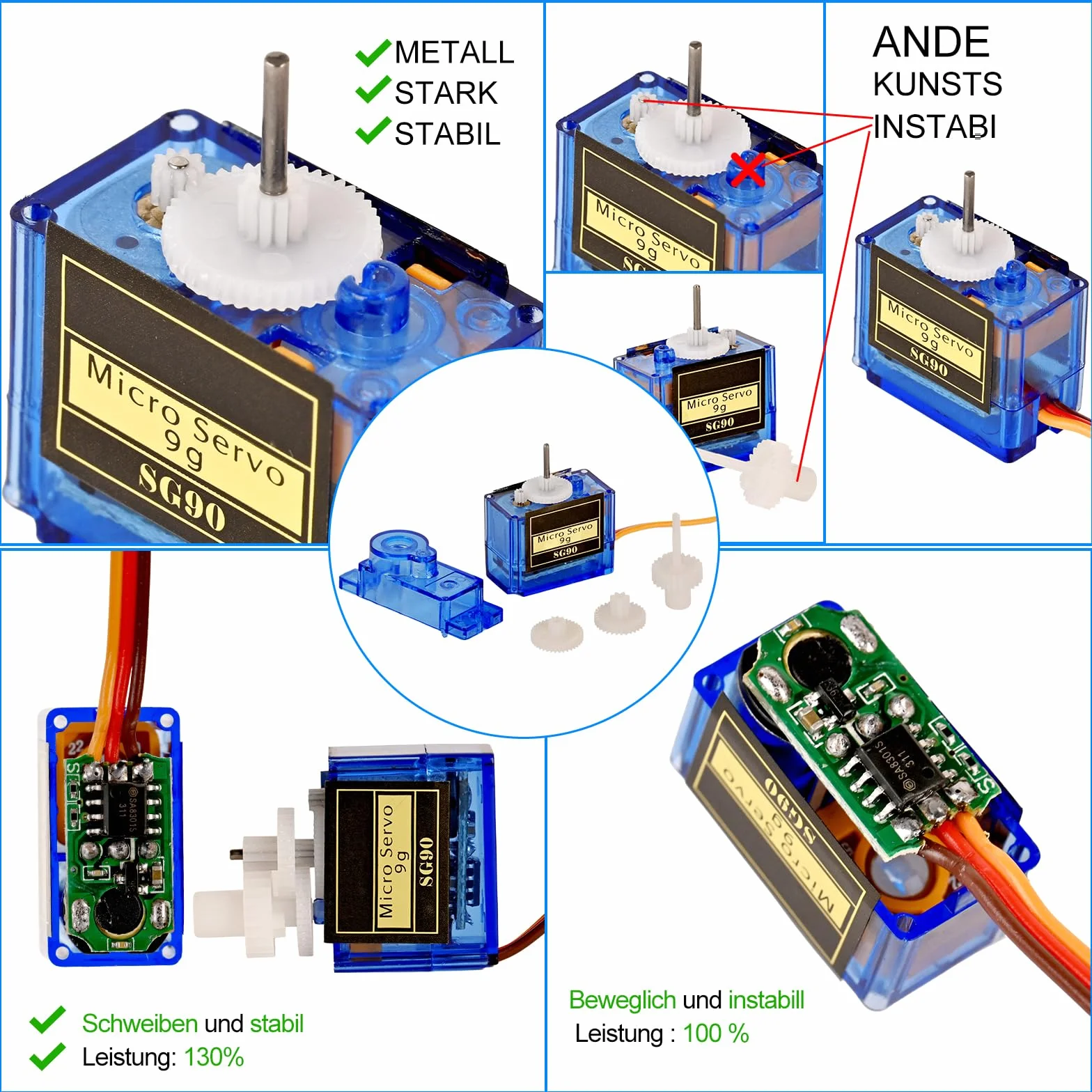SG90 Micro Servo Motor 9G para RC Airplane Robot Helicopter
