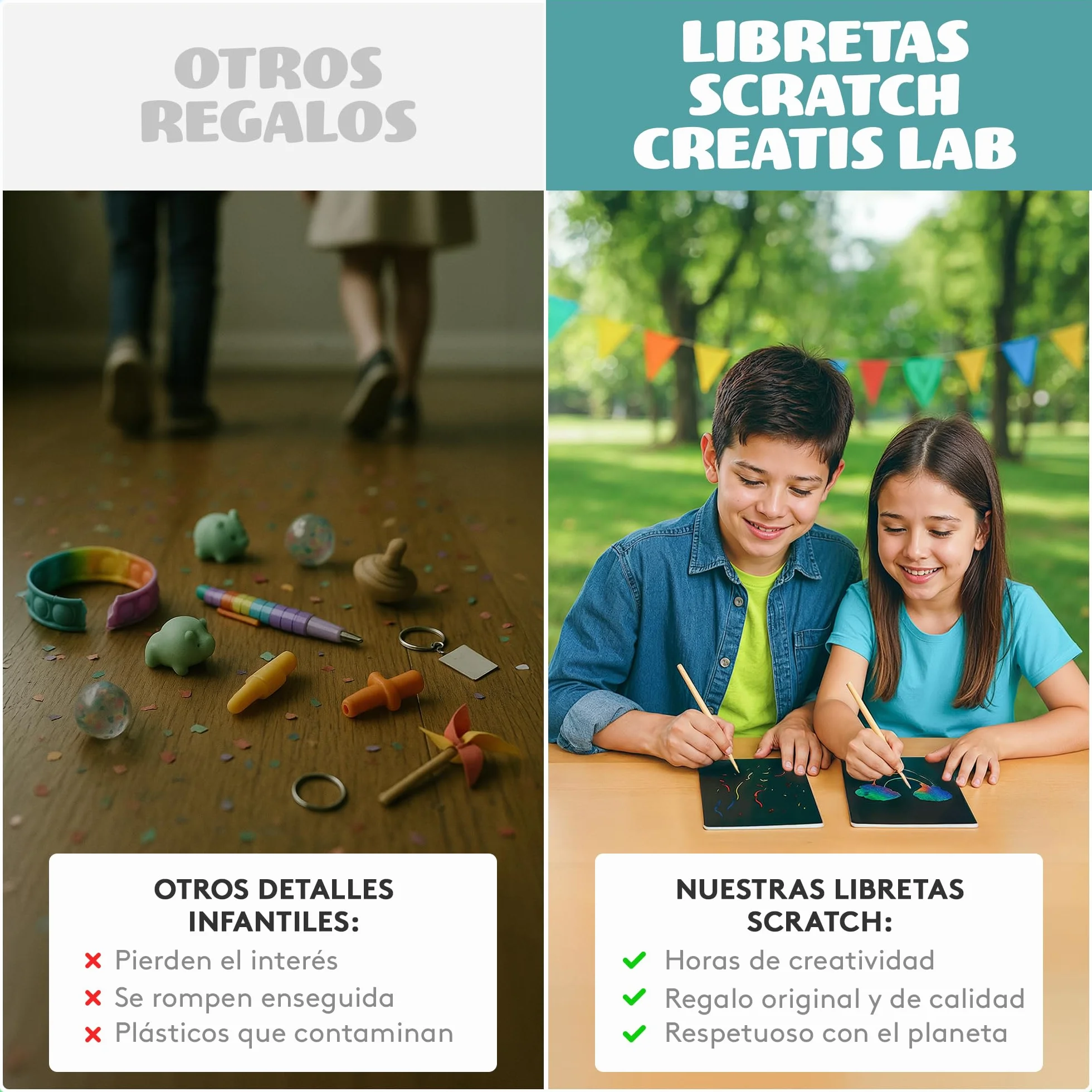 25 Pack Regalos Cumpleaños Niños Colegio - Libretas Scratch Art Manualidades Dibujo Papel Rascar 4-8 Años