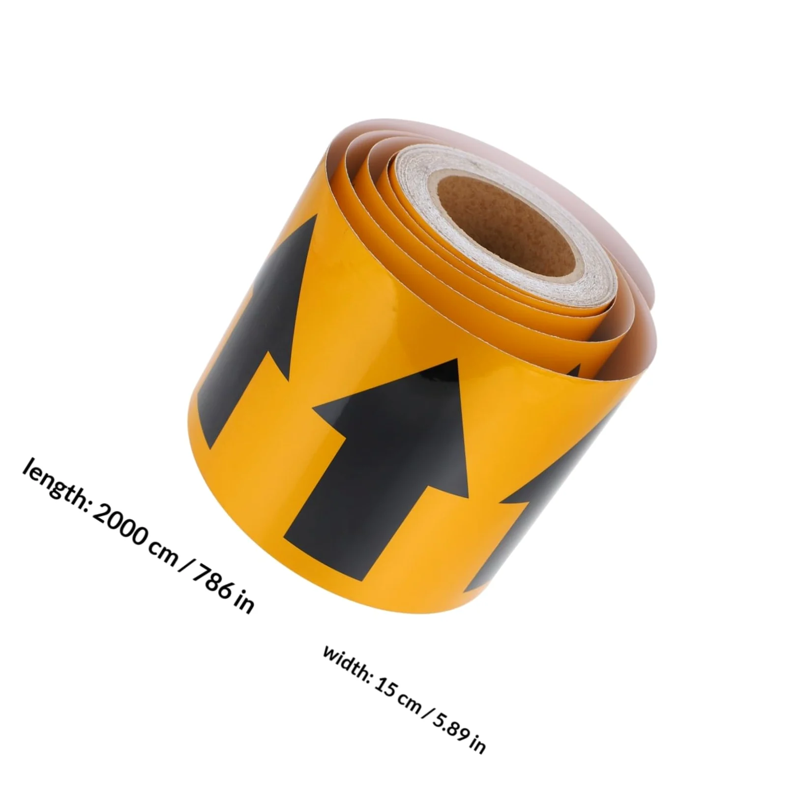 Pegatina para Conveniente de Industrial y Señalización Fácil Flecha Indicadora Reflectante de Pvc Negro de Usar, Adecuado para Marcar Tuberías y de Seguridad