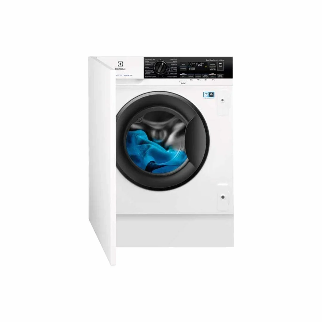 Electrolux EW7W3866OF Lavasecadora Integrable Carga Frontal 8 kg 4 kg 1600 rpm Motor Inverter Programas vapor LCD Blanco Clase E