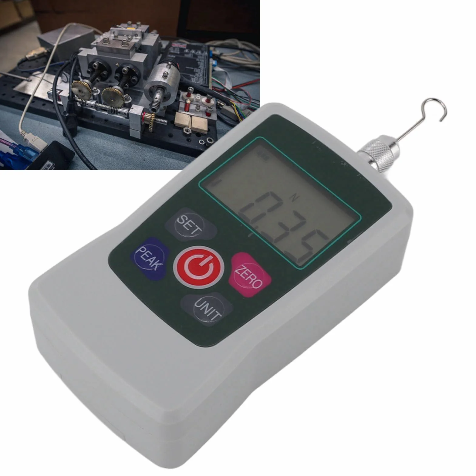Medidor de fuerza digital Probador de empuje y tracción 2N-20N, medidores de presión y tracción de tensión de alta precisión, mini medidor de fuerza de gatillo multifuncional, medidor de
