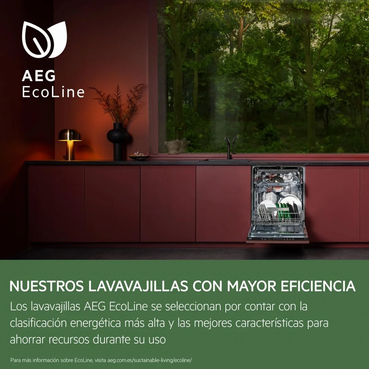 AEG Lavavajillas Libre Instalación FFB64627ZM 60 cm 13 Cubiertos AirDry Display XL Cesto Quicklift 44 dB Inox