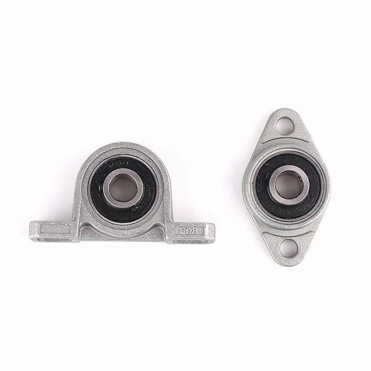 4 piezas Kp08 Kfl08 Kfl000 Kp Soporte de eje de inserción de cojinete Rodamientos esféricos de aleación de zinc con carcasa de bloque de almohada(KP005 25mm)