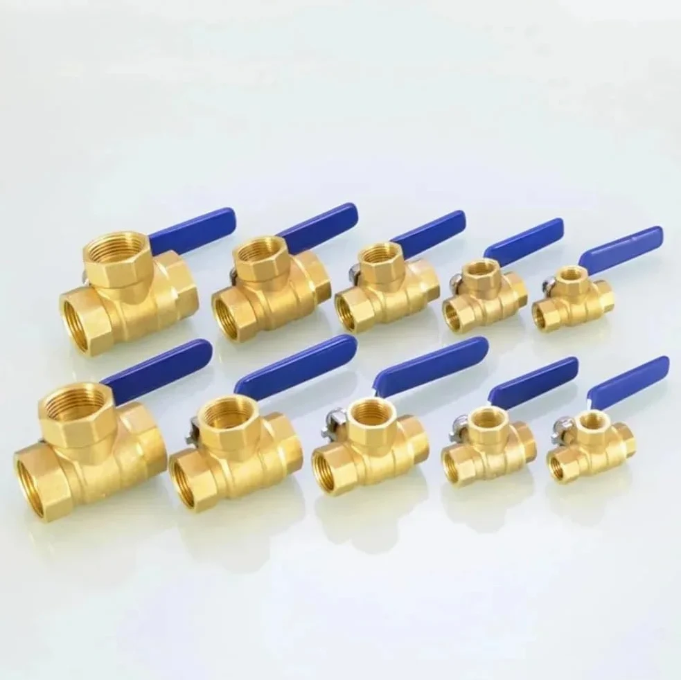 Llave de paso agua 1/4 "3/8" 1/2 "3/4" 1 "BSPP igual hembra latón Tee 3 vías L-Port T-Port Ball Vavle agua Gas aceite hogar jardín(1",L-Port)