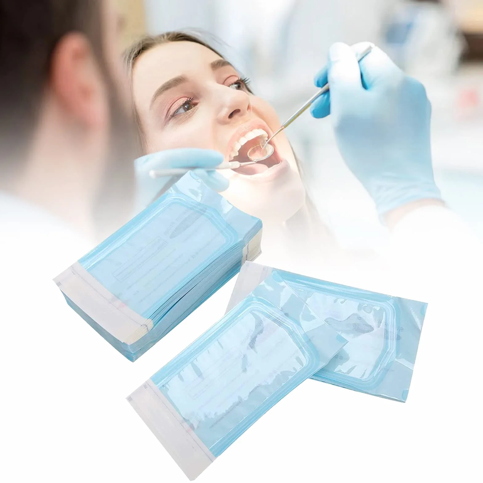 Bolsa de Esterilización Desechable 70x230 mm 100PC para Herramientas Dentales