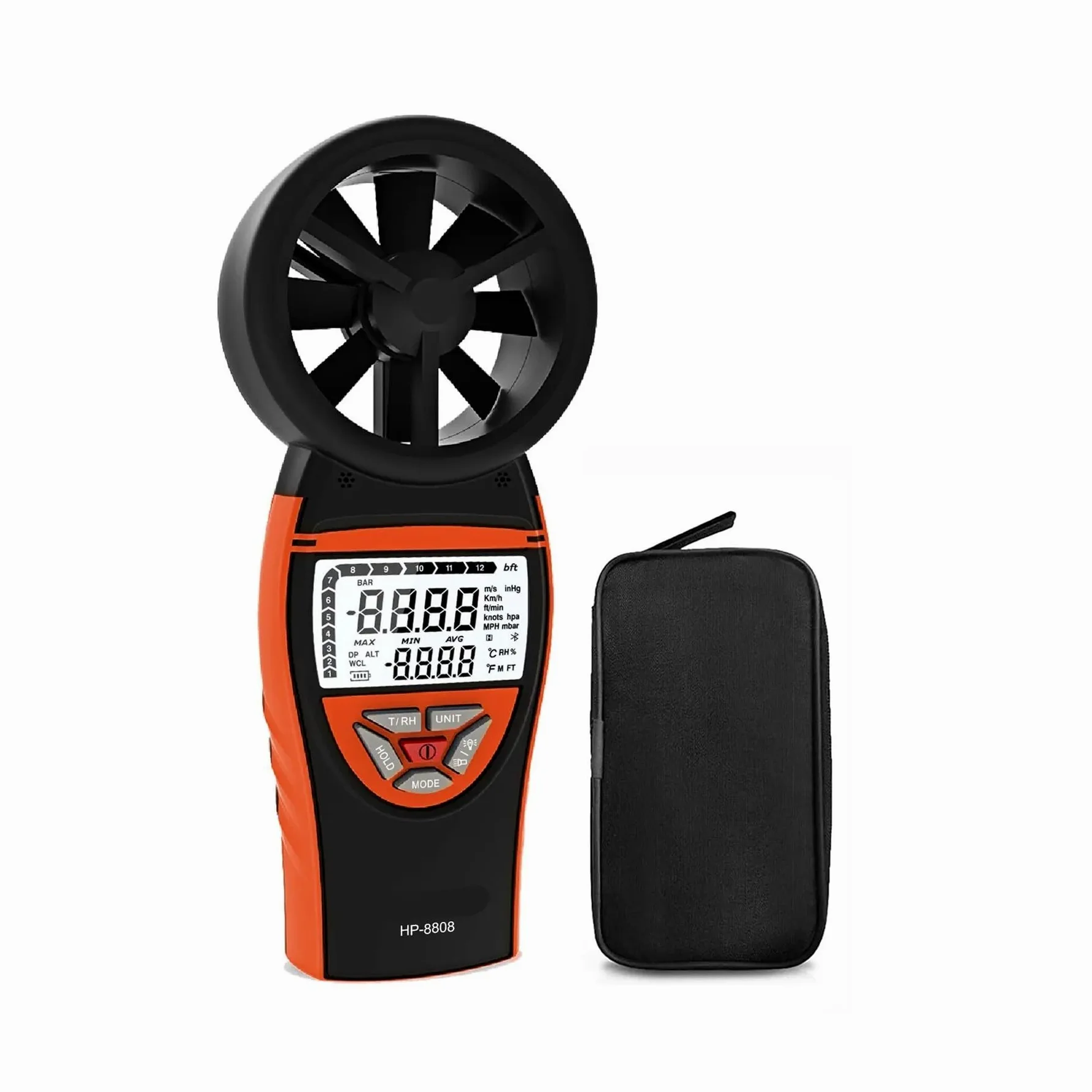 Anemómetro anemómetro, alta precisión, tacómetro profesional, RPM Digital, medidor de velocidad del aire, recargable