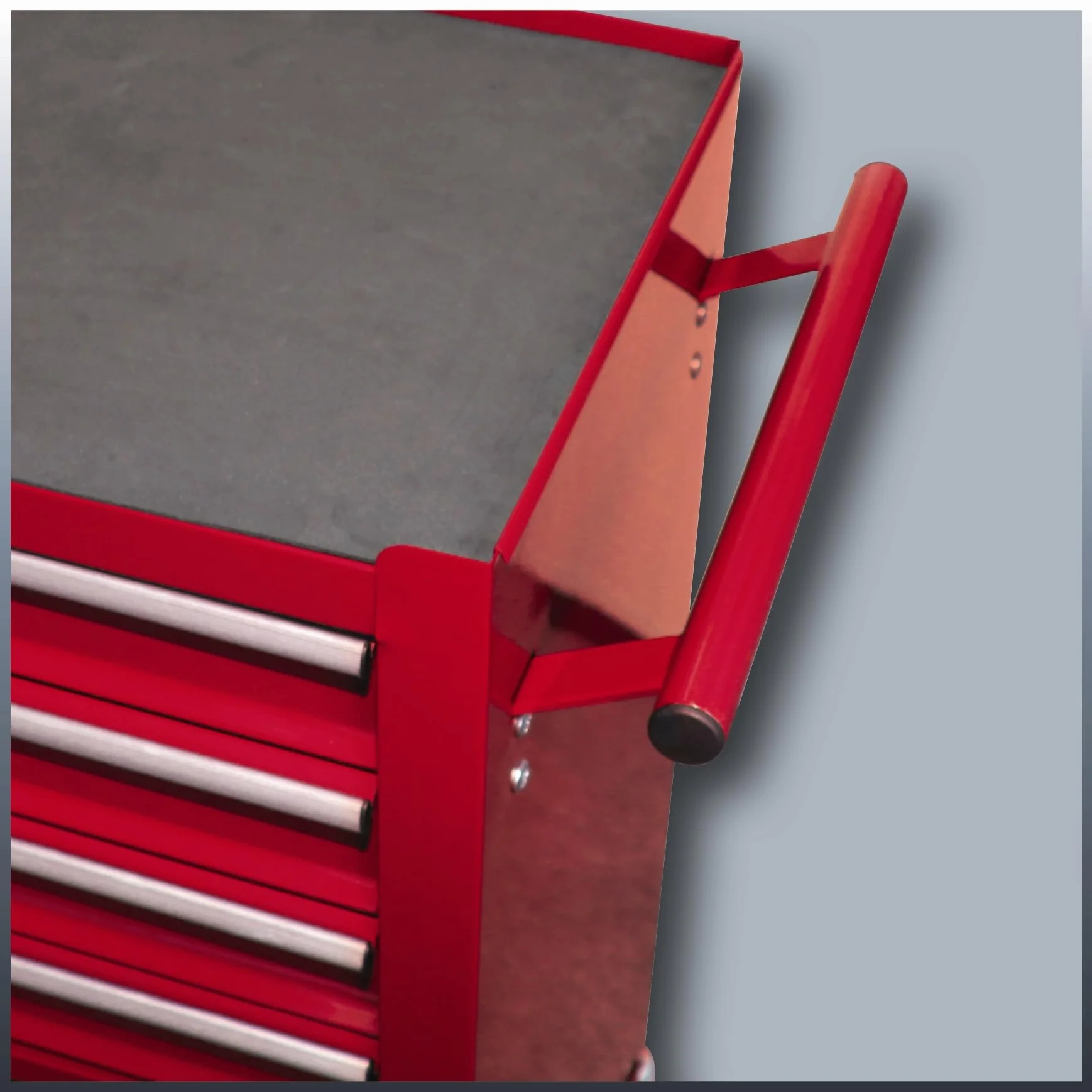 Einhell Carro de Herramientas - TC-TW 100 – con Sistema de Bloqueo, 4 Ruedas giratorias con 2 Frenos de Bloqueo, Compartimento de Almacenamiento con Solapa