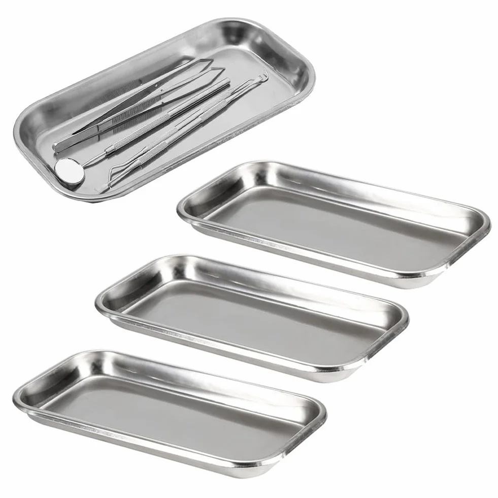 Bandeja de Instrumentos de Acero Inoxidable 4 Piezas