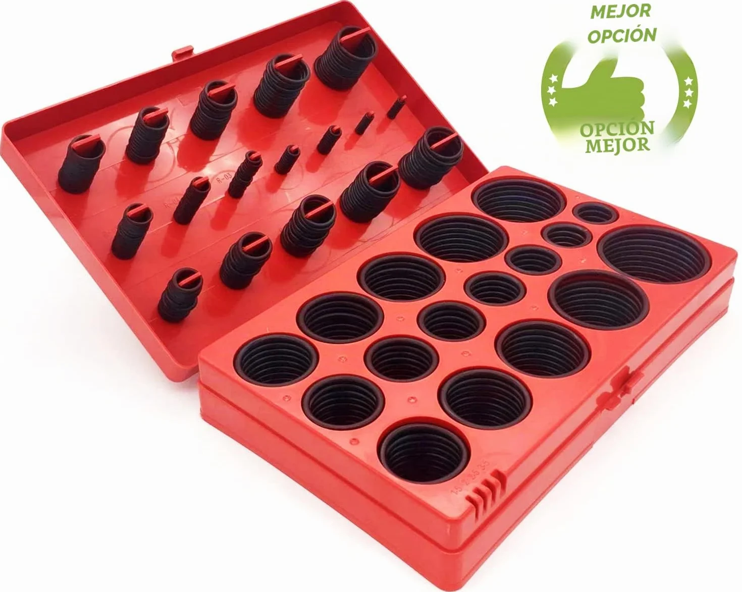 Goma Sintética O-Ring Kit Surtido para Juntas Aislamiento Reparación Coche Negro