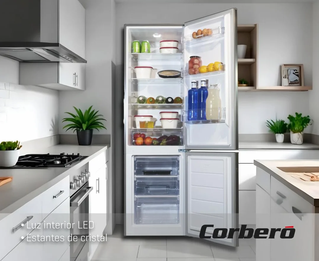 Corbero Frigorífico Combi Estático CCH1824EX 262L 180cm Inox