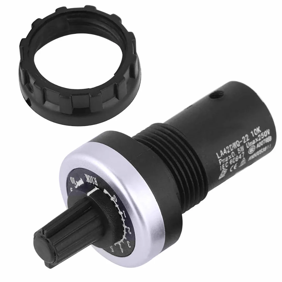 LA42DWQ Regulador giratorio potenciómetro 22 mm 1000 ohmios interruptor velocidad variable