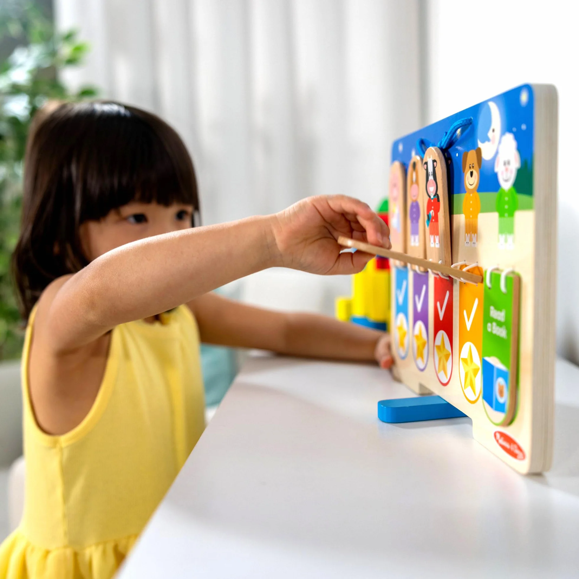 Melissa & Doug Tabla de My Daily Routines, rutinas de día y Noche, para niños de 3 años, Certificado FSC
