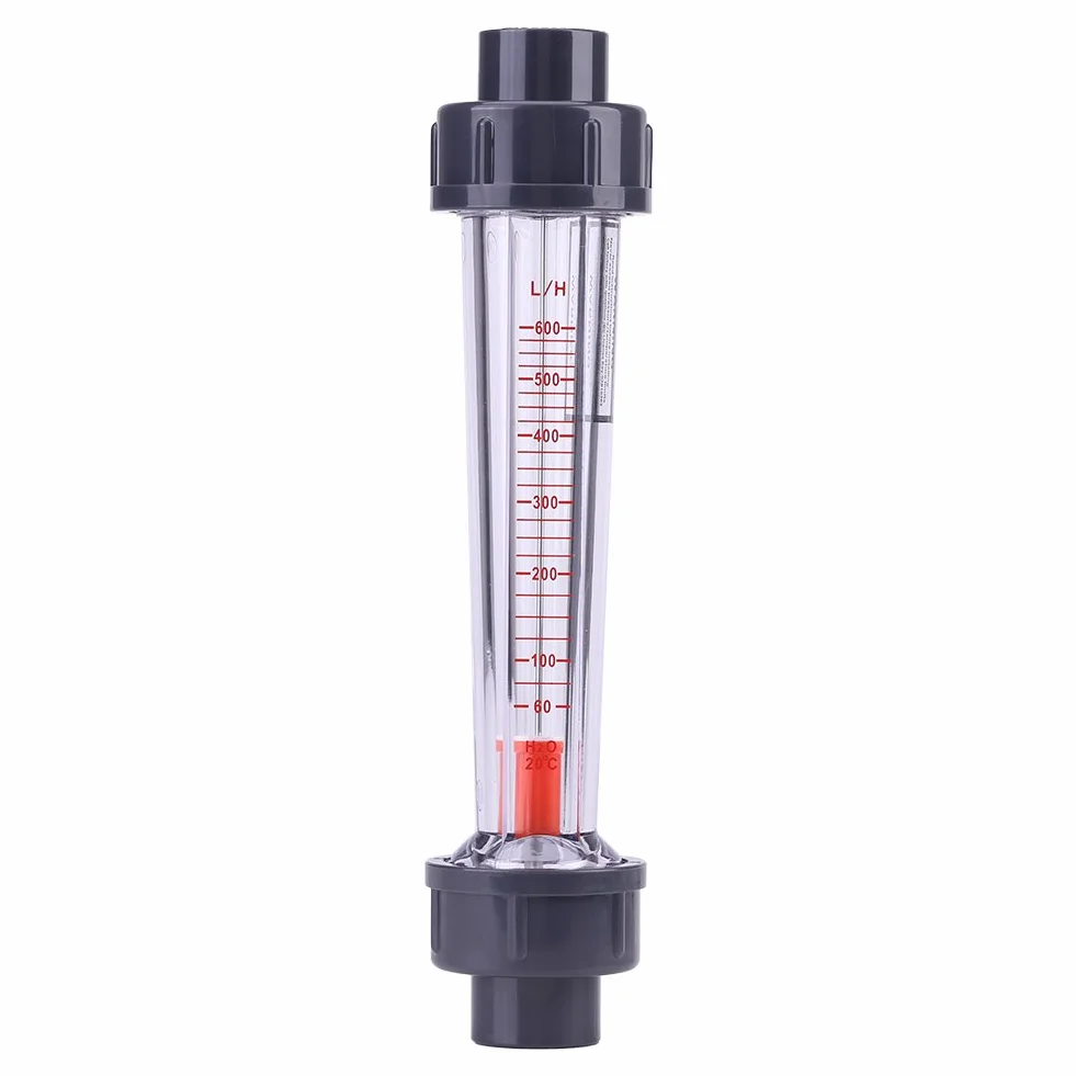 Akozon Rotameter Agua Líquida Medidor Flujo LZS-15 60-600L/H