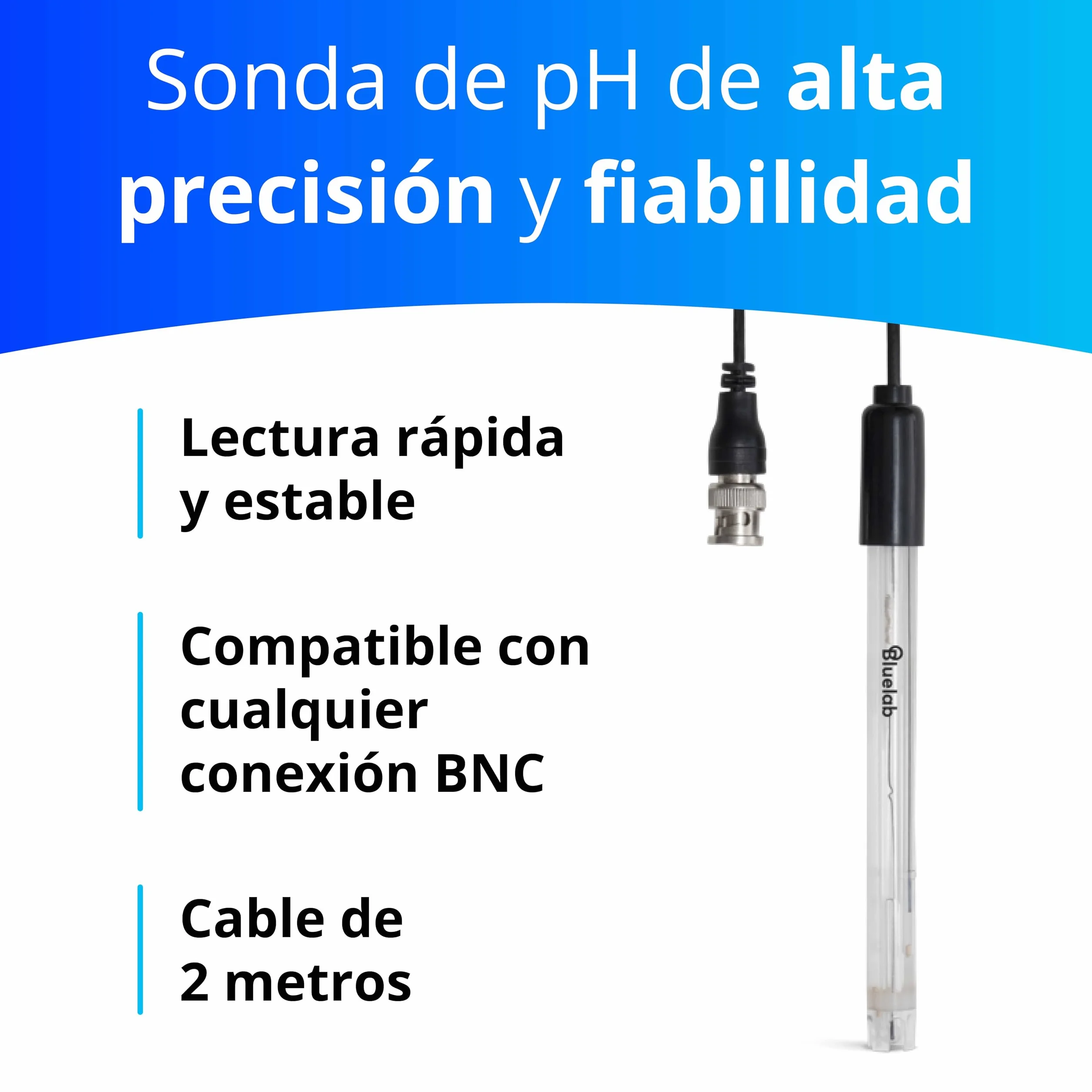 Bluelab PROBPH Sonda de pH electrodo repuesto BNC doble conexión