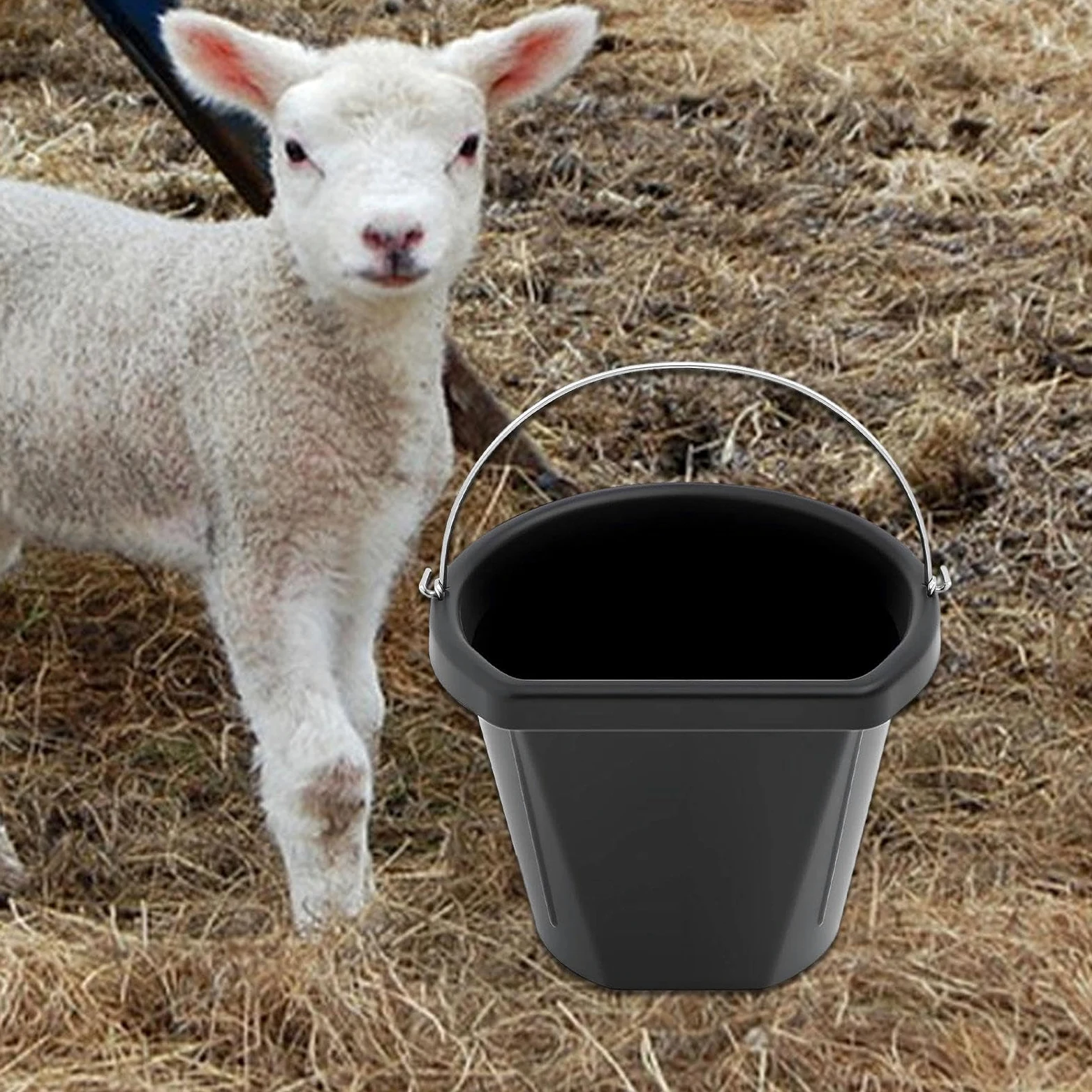 MagiDeal Cubo de Goma para alimento de Caballos, 18 l, Multiusos, para Granjas, Patios y zoológicos.