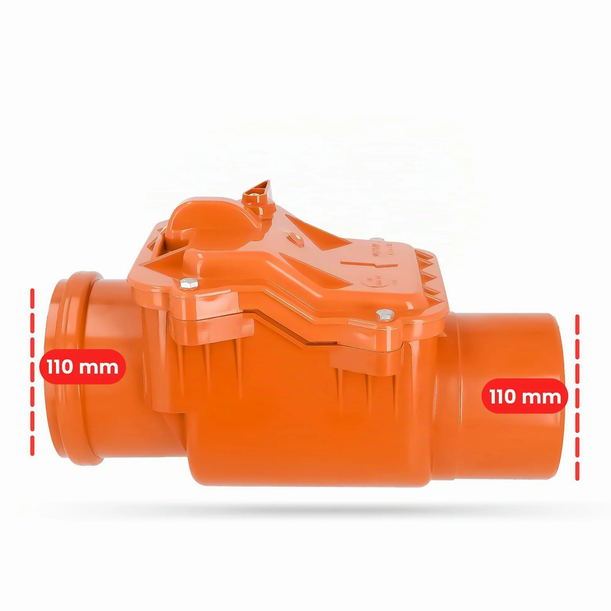 Válvula Antirretorno Diámetro dn 110 PVC de no Retorno Anti-flood con Bloqueable Solapa de Volver