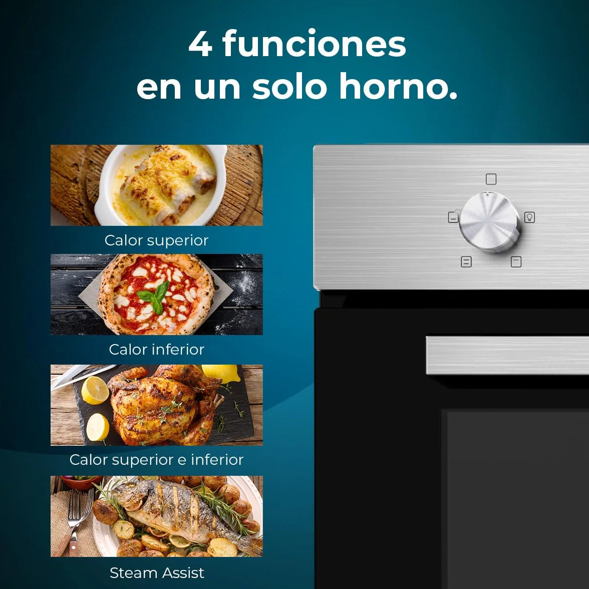 Cecotec Horno Integrable Convencional Bolero Hexa C126000 Inox 2800W 77L