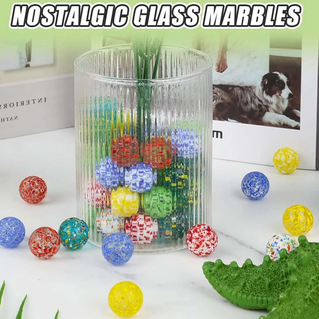 Canicas de Cristal 20 Piezas Multicolor para Juegos de Carreras y Decoración