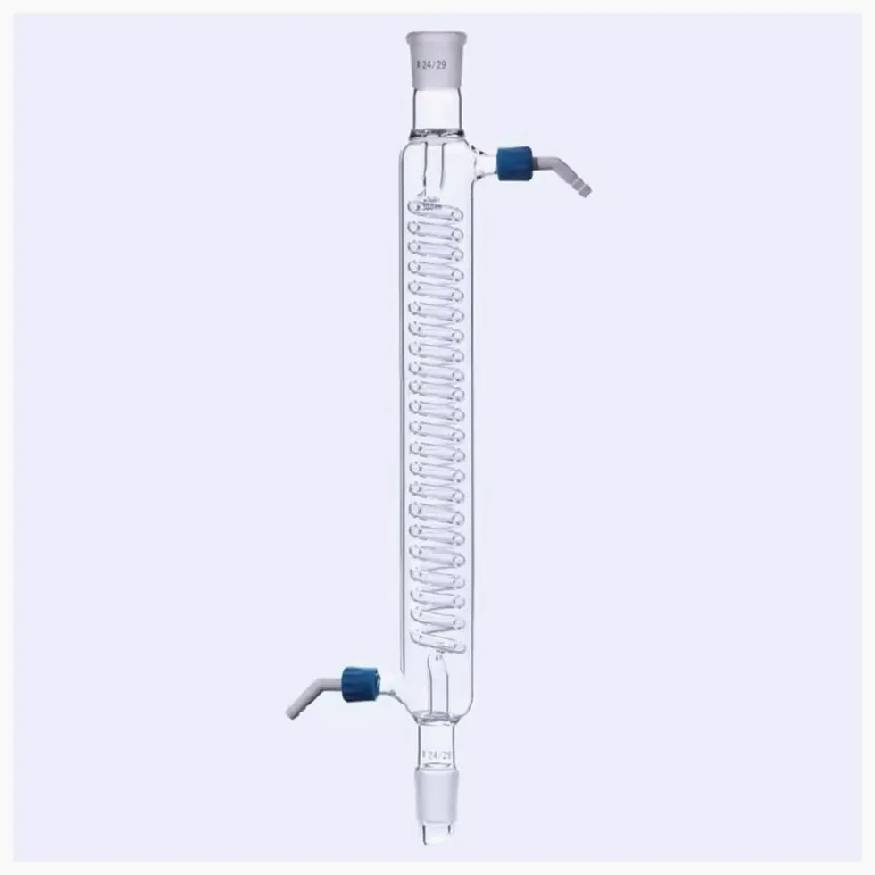 Cristalería de Laboratorio Tubo de condensación de laboratorio esférico recto con boca pequeña desmontable(C 200mm Mouth 24)