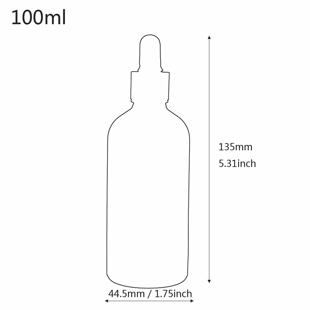 12 Pieza,Botella de Aceite Esencial Negro brillante de 100 Ml, Fácil de Llenar, Botellas de Cristal con anillo de Negro y pipeta,para Aceite Esencial, Masaje,Fragancia, Aromaterapia