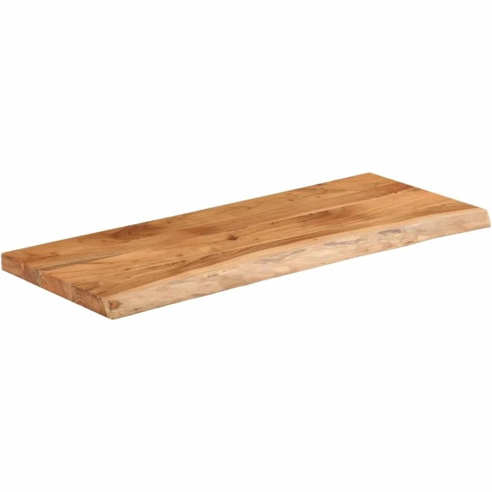 vidaXL Tablero Rectangular, Superficie de Mesa Auxiliar, Tablero de Repuesto, Superficie de Comedor, Madera de Acacia Borde Vivo 100x40x3,8 cm