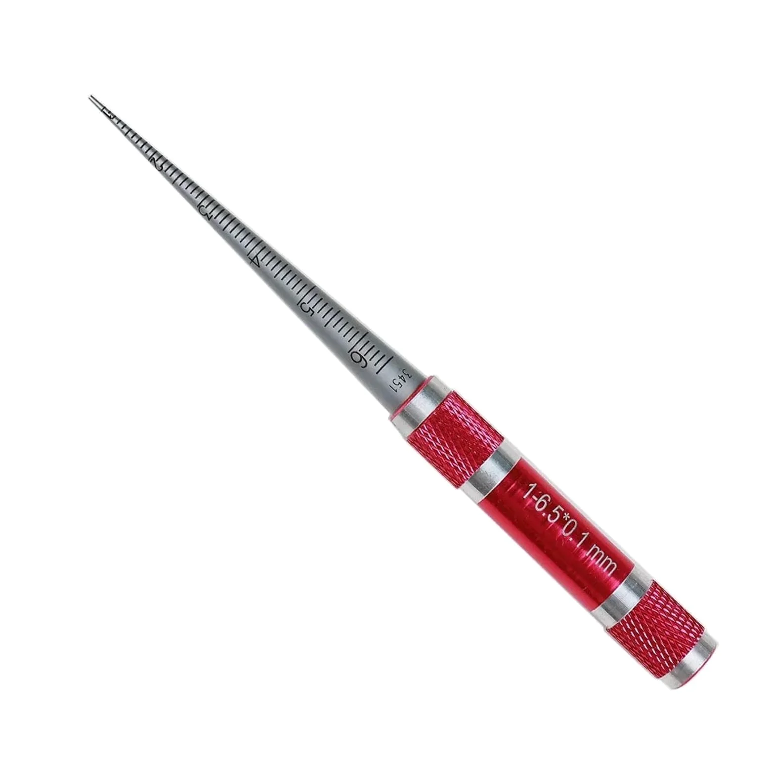 Galgas de espesores, Calibradores de espesores de alta precisión, inspección precisa de orificios, calibre cónico de soldadura, e transparente, herramienta de medición(1-6.5mm)