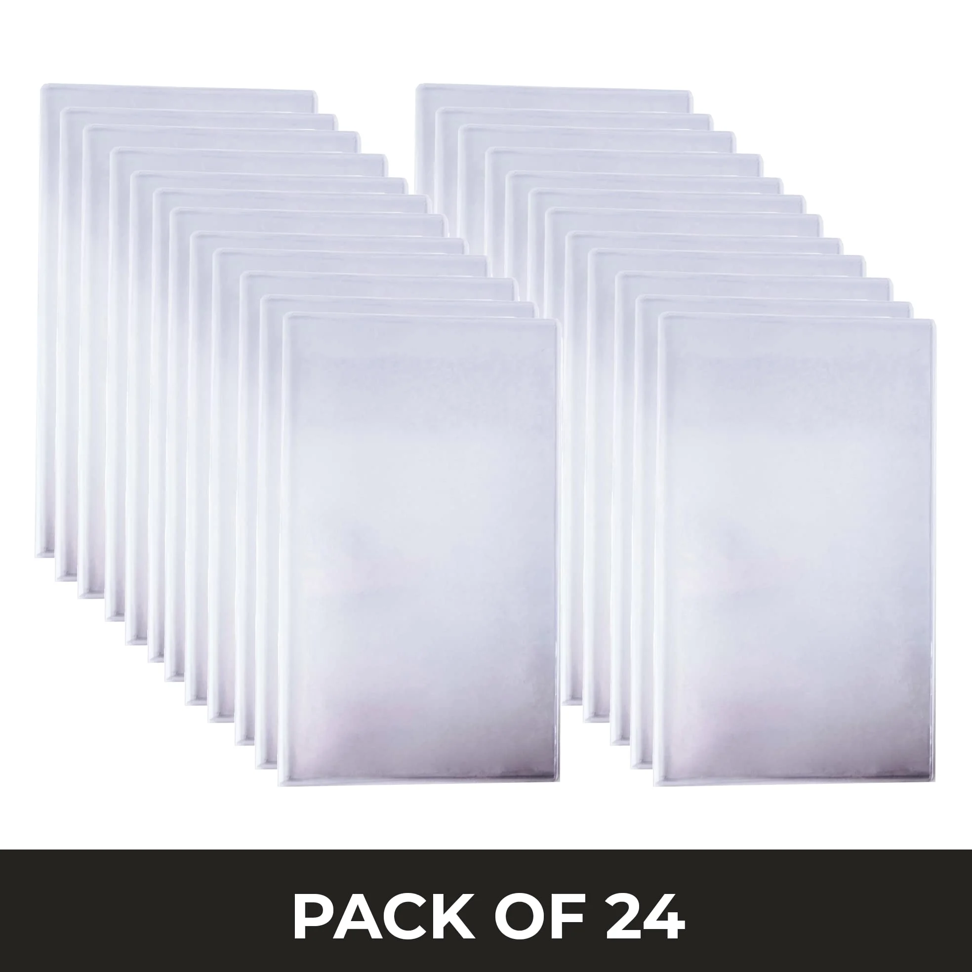 Risch 200 8,5 x 14 calor sellado menú en vinilo doble bolsillo 4 vista, todos los transparente, 8,5 "X 14" (Pack de 24)