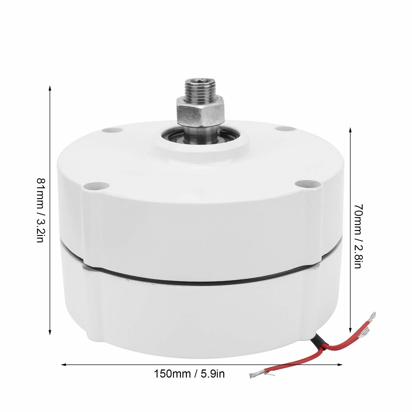 Generador de Imanes Permanentes 400W CA Trifásico 550 R/m con Motor Eléctrico - Carcasa de Aluminio (Incluye Rectificador 12V)