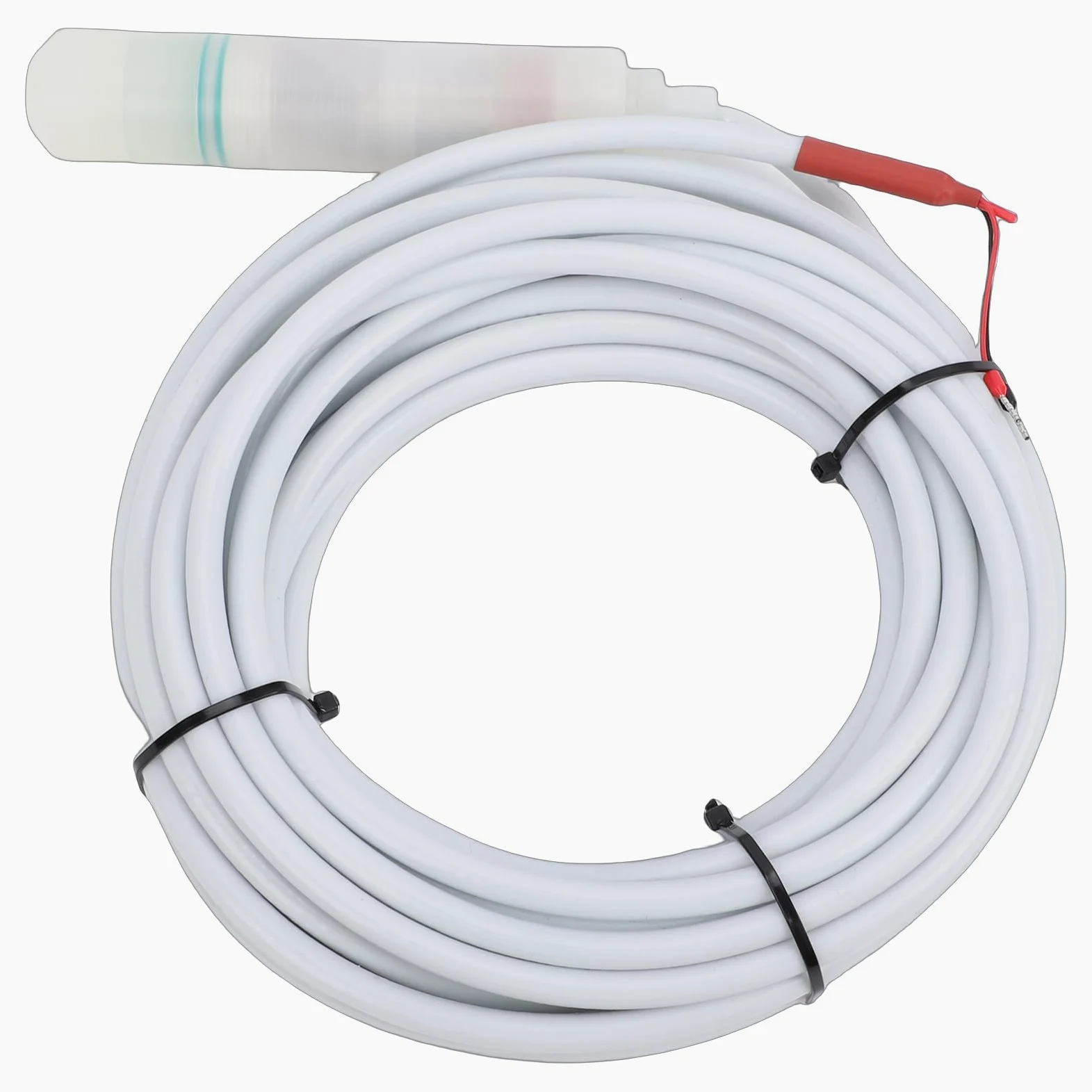 Fockety Sensor de Nivel de Agua, Transmisor Sumergible Capacitivo Cerámico de Precisión de 0,25% FS, Sensor de Nivel de Líquido con Cable de 10 M para Tanques Pantalla Digital Inversor PLC (Rango