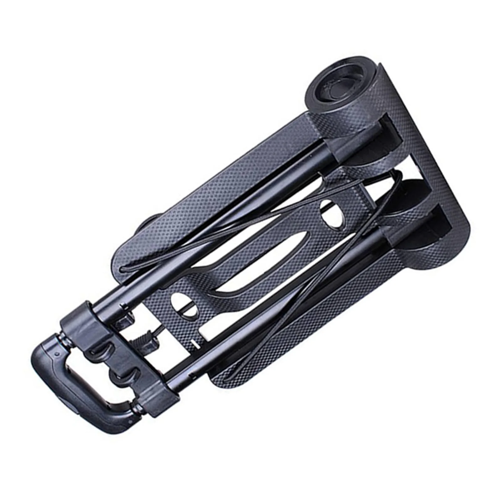POENVFPO Carretilla de Mano Plegable, Carrito de ABS y Hierro con Ruedas, Carretilla de Mano Plegable para Viajes, Compras en la Oficina, Capacidad de 110 Libras, Barra de Tracción de 35 Pulgadas,