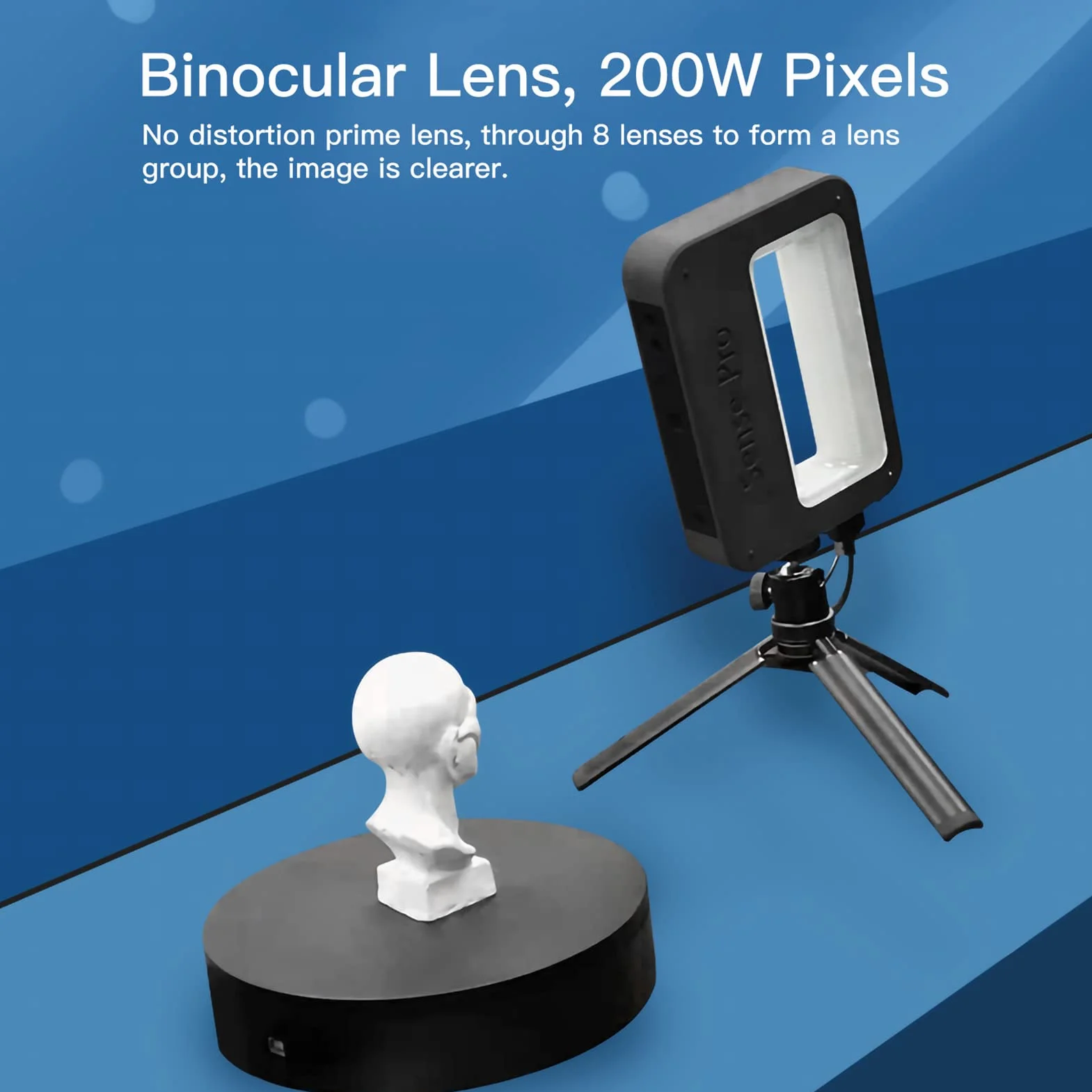 Karlak Escáner, - Escáner 3D portátil 3D Mong de alta precisión de 0,3 mm, compatible con salida OBJ/STL/PLY compatible con 10/8 iOS Android para impresión 3D