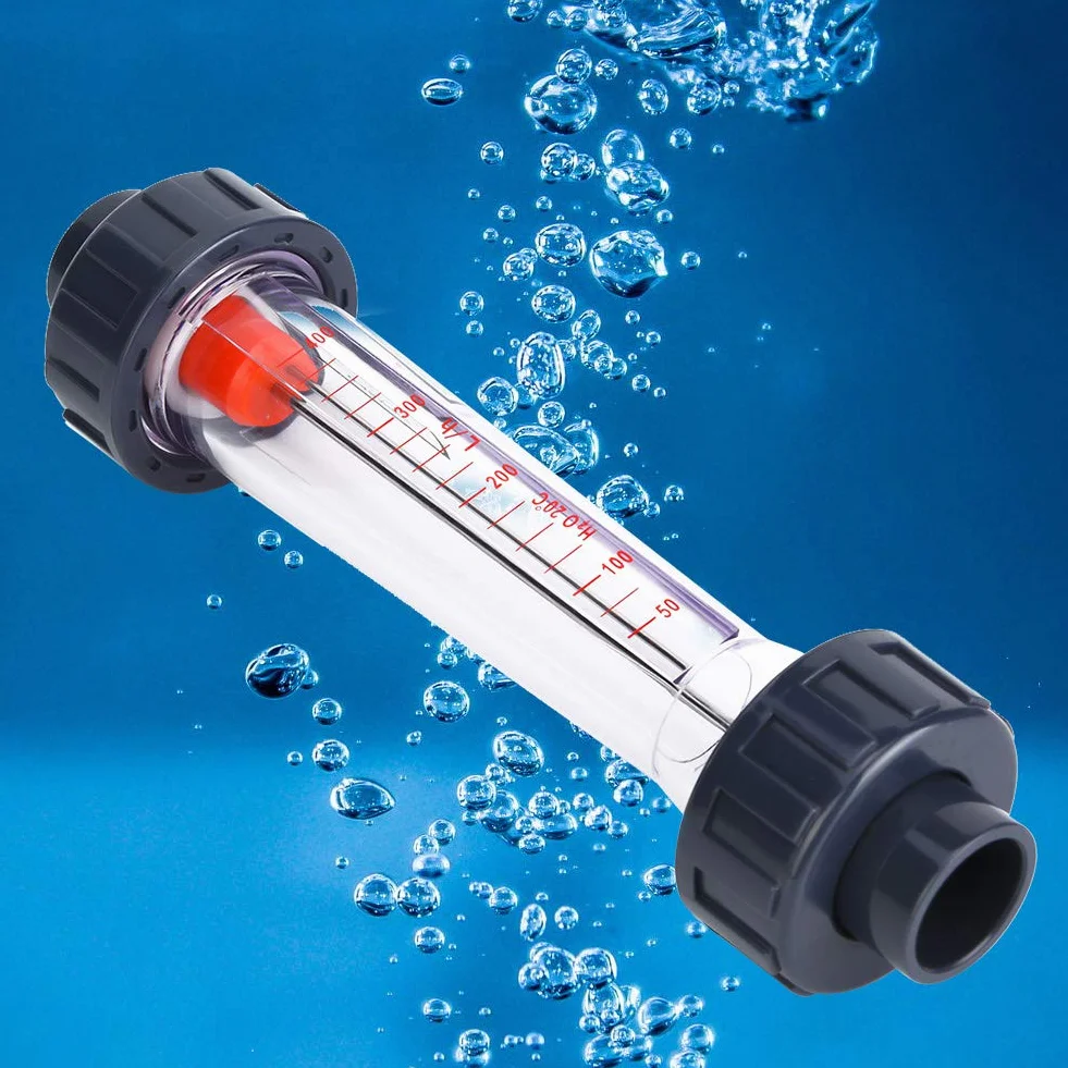 Medidor de Flujo de Líquido 40-400L/H Caudalimetro Agua Rotómetro Tubo Plástico LZS-20 (D)