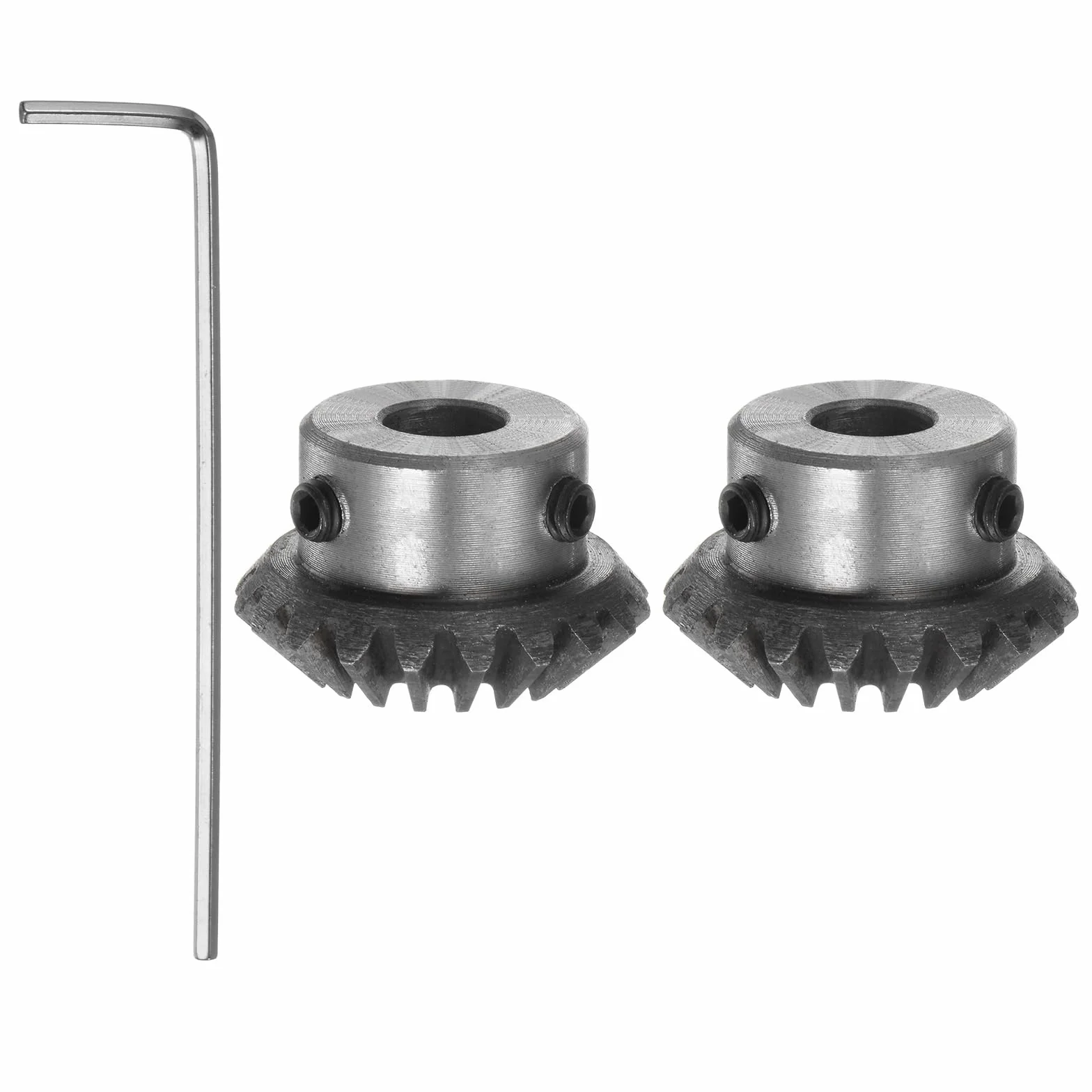 Bisel Engranaje 1.5M 20 Dientes 8mm Eje Agujero 1:1 Cónico 45# Acero 90 Grados Dirección Engranaje