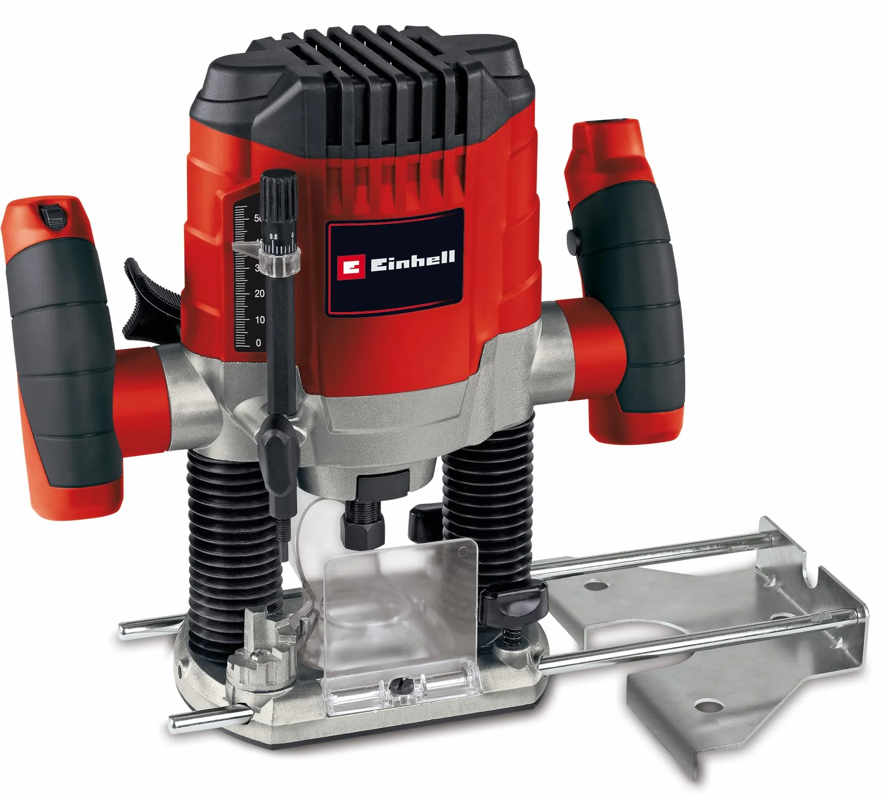 Einhell TC-RO 1155 Kit (1100 W, pinzas de sujeción Ø 6 y 8 mm, variador de velocidad, tope paralelo, adaptador de succión, con accesorios y varias fresas)
