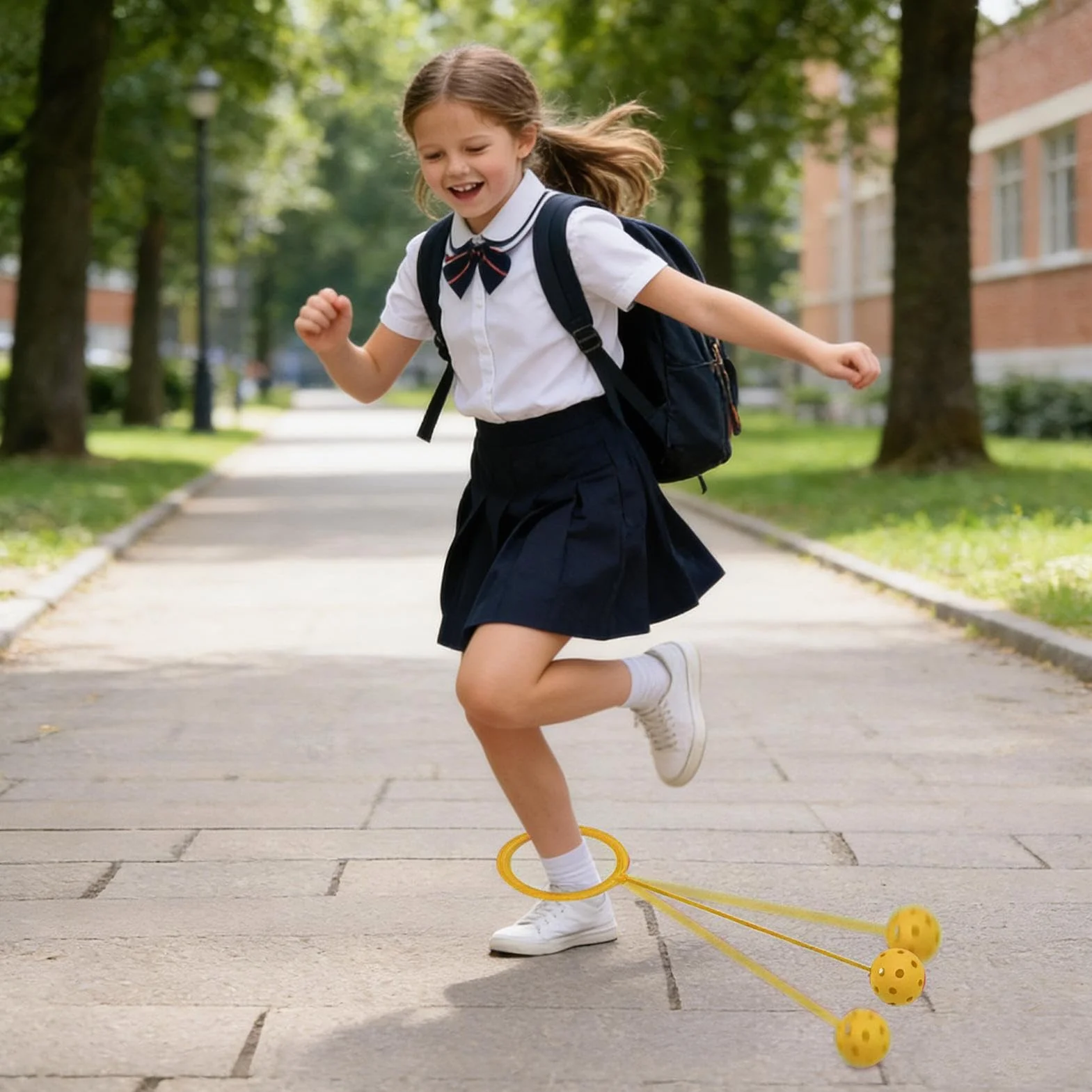 Pelota De Salto PP Goma Blanda Aro De Tobillo Alternativa Comba para Niños Adultos Ejercicio Fitness