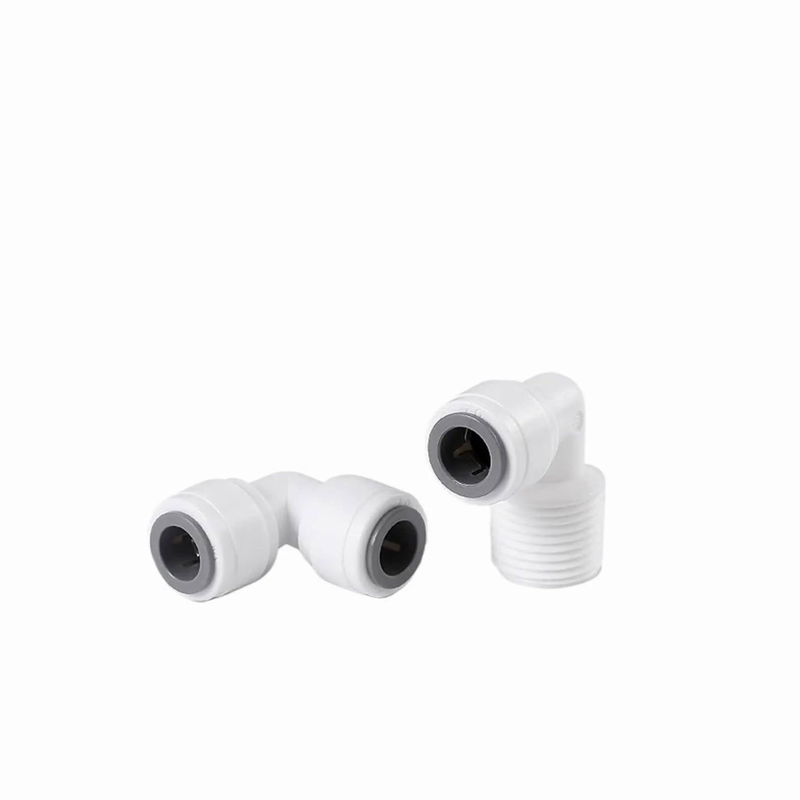 Codo de ángulo recto for agua RO, manguera de 3/8 ", conector de hilo femenino macho de 1/2", filtro, piezas de ósmosis inversa(JSQMK026,50 pcs)