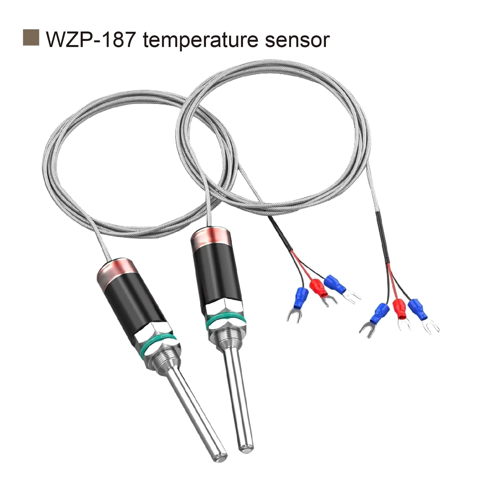 Sensor de temperatura impermeable de acero inoxidable Sensor de temperatura de superficie de termopar(PT100 500MM)