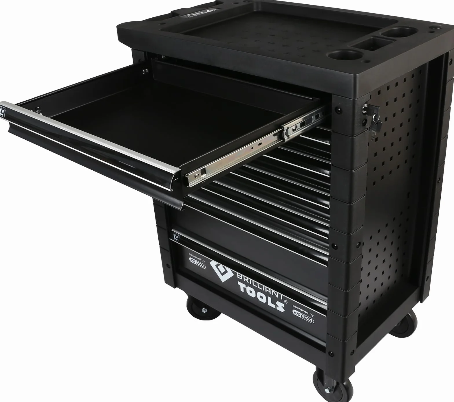 BRILLIANT TOOLS BT152900 Carro de taller con 7 cajones, vacío [Powered by KS TOOLS]