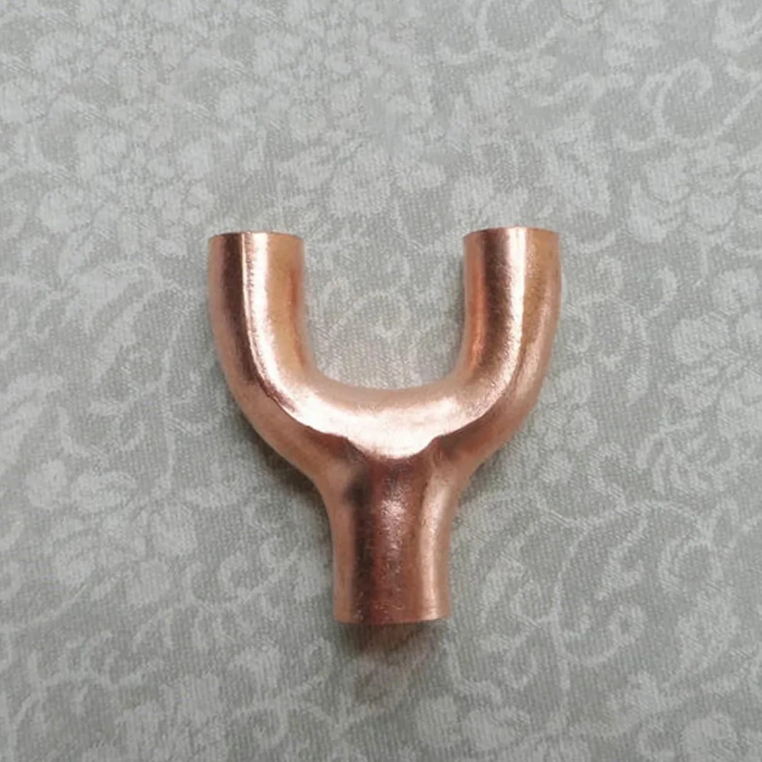 3/8" 1/2" 3/4" 5/8" 16 19 22 25 28.6 32 35 38 42mm ID Y Shaped 3 Way Splitter Copper End Feed Solder Fitting Air Conditioner(35x28.6mm CD-92mm)