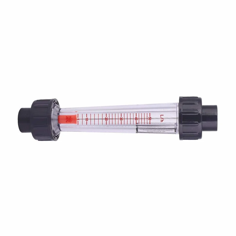 Caudalímetro de flujo de agua LZB-15 (D) Vidrio Acero inoxidable Plástico 5-50mL/H