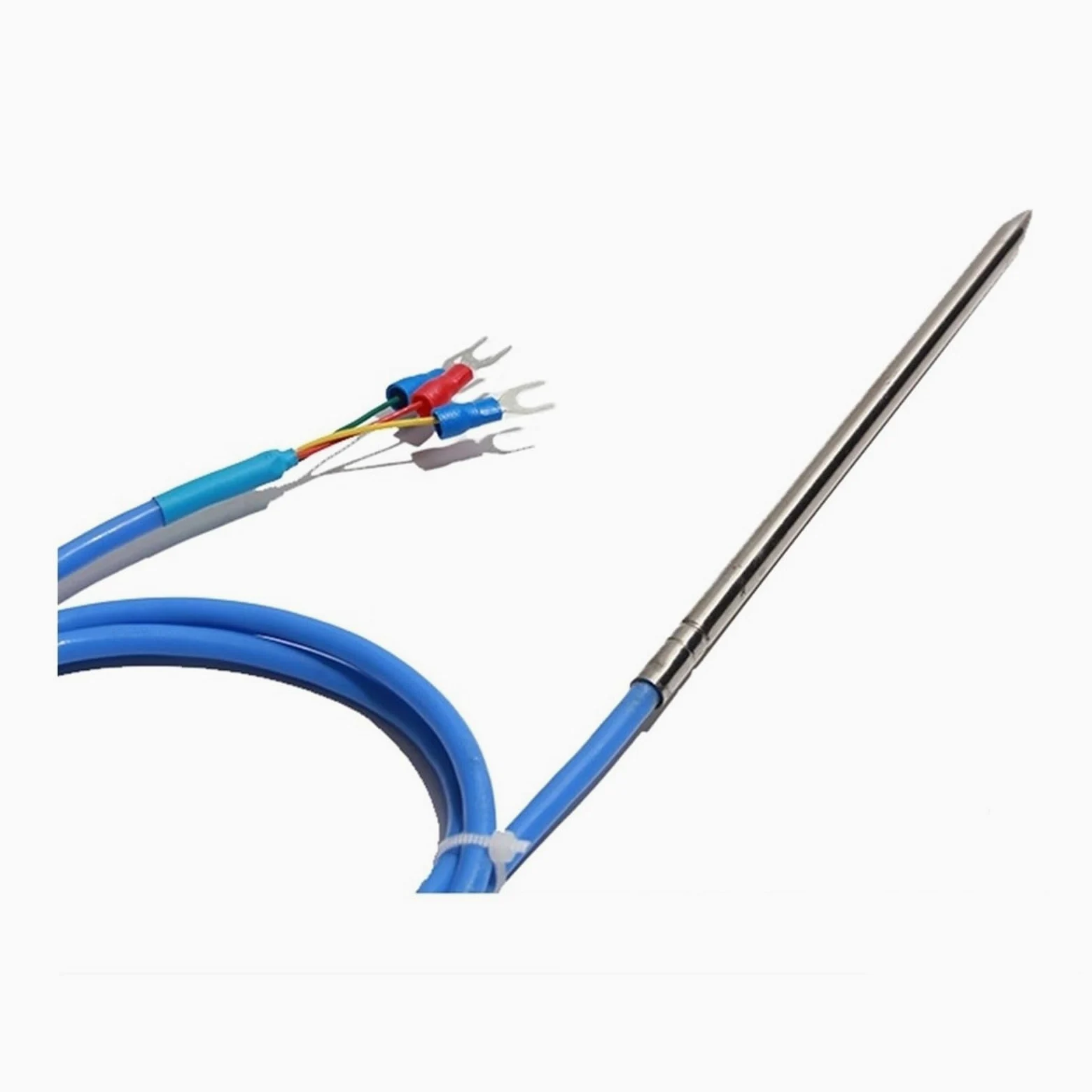 PT100/PT1000 y sensor de temperatura mejorado, sonda de 6 x 100 mm, cable de 1-5 m, RTD de respuesta rápida de acero inoxidable (PT100 mejorado, cable de 2 m)