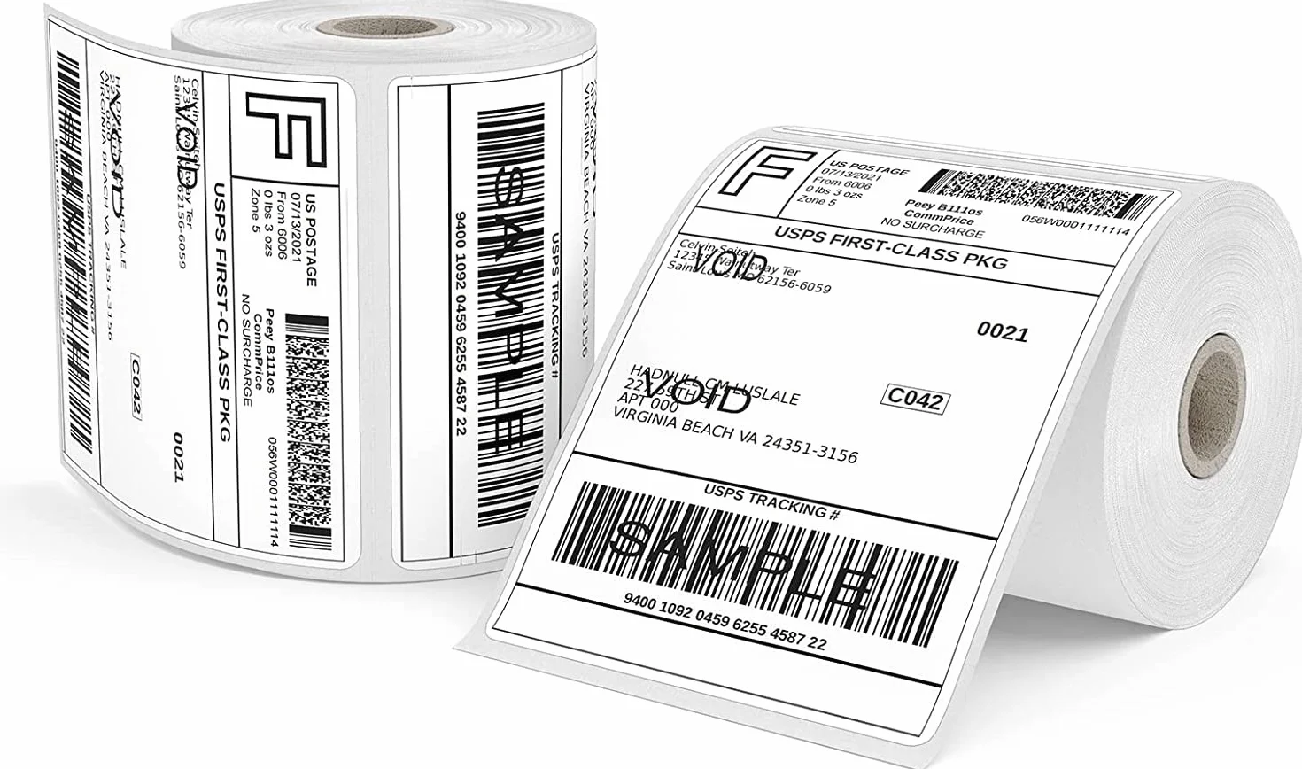 Etiquetas Térmicas 4x6, 250/rollo x 2 rollos, Compatibles con Impresora de Etiquetas, para Envío
