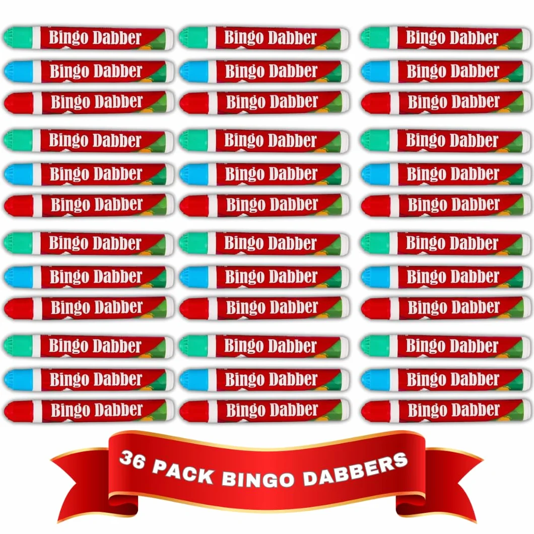 Bingo Dabbers Paquete 36 unidades Bolígrafos sin goteo Juegos Bingo