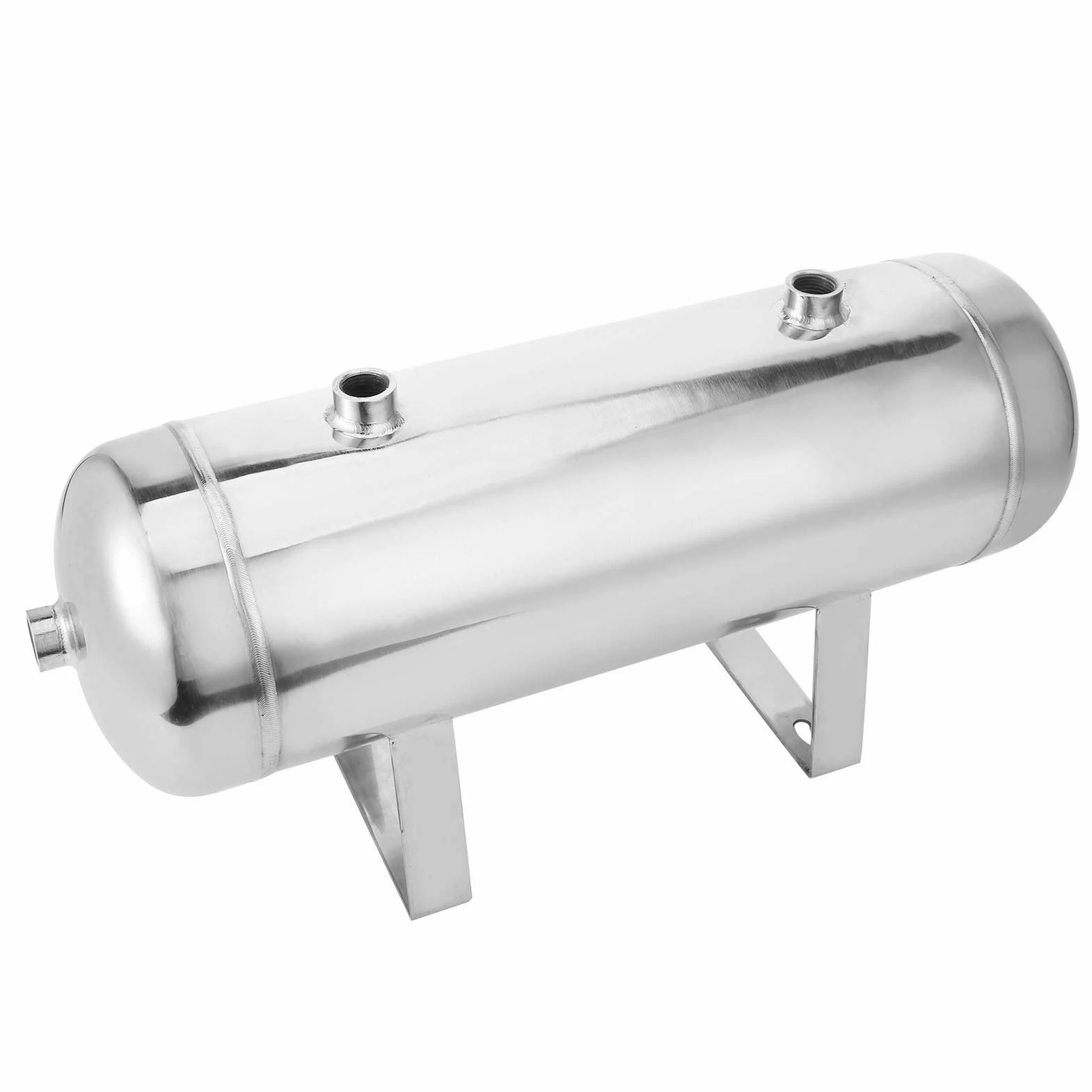 Tanque de Depósito de Aire, Espejo de Acero Inoxidable 10L 1/2 pulg. 1/4NPT, Resistente y Duradero con Soldadura por de Argón para Tanques de Almacenamiento de Energía